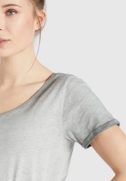 Khujo T-shirts Shirt Baru Dames Grijs -Mode kledingwinkel 7e257ab75b5f8aec65c1e964340384dc