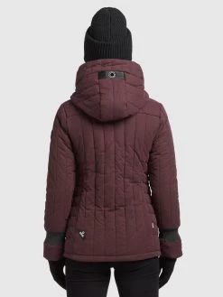 Khujo Winterjassen Winterjas Dames Wijnrood -Mode kledingwinkel 80e6fa5a21f9775dd77756e2374ad4a2