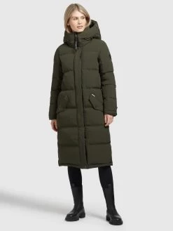 Khujo Wintermantels Wintermantel Dakota Dames Donkergroen -Mode kledingwinkel 83d1c5a5f6fe702a71eb98ed00ea0453