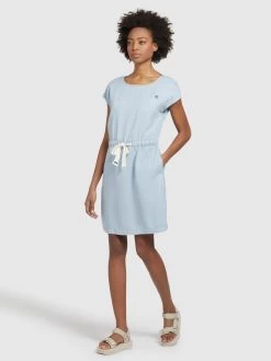 Khujo Zomerjurken Zomerjurk HEDIYE Dames Blauw -Mode kledingwinkel 84a11f333c4ce57c6cc3bc0ce3e4a688