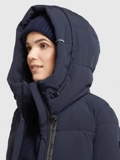 Khujo Korte Mantels Wintermantel Wente Dames Donkerblauw -Mode kledingwinkel 8684c5e4629a6cb85d8b74ff3550e2be