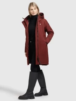 Khujo Parkas Tussenparka Dames Roestrood -Mode kledingwinkel 88c7a010b382917fe939d8c4a0207619