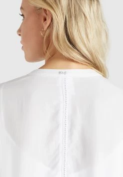 Khujo Blousejurken Blousejurk Crepes Dames Wit -Mode kledingwinkel 8bb8d9c6ded3ba2040388480d21ec93c