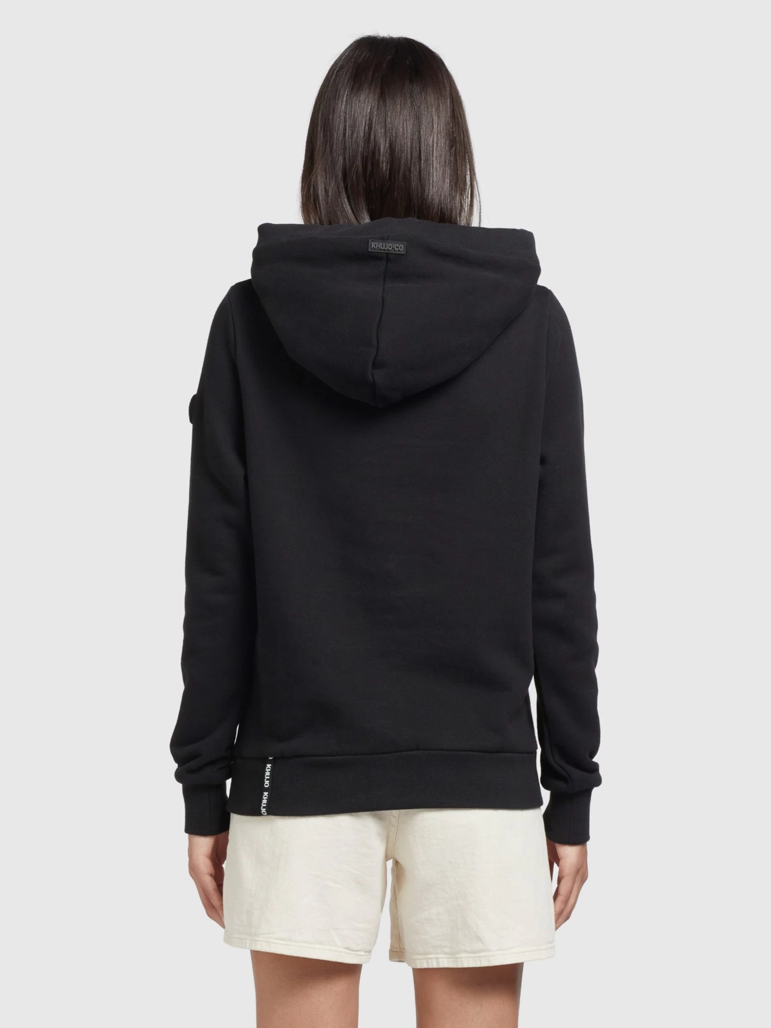 Khujo Hoodies Sweatshirt Karima Dames Zwart 4 Khujo Hoodies Sweatshirt Karima Dames Zwart - Afbeelding 4