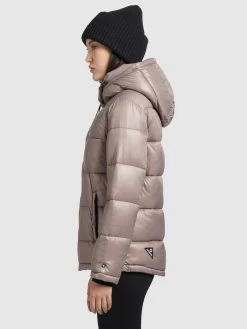 Khujo Winterjassen Winterjas Gerda Shiny Dames Beige -Mode kledingwinkel 8f8f72135881c459ea4c83d0465bcc9a