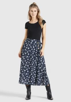 Khujo Maxi Rokken Rok Hepke Dames Navy / Nachtblauw -Mode kledingwinkel 8fa23c0edff5f3c882a8bca5d966d6f1