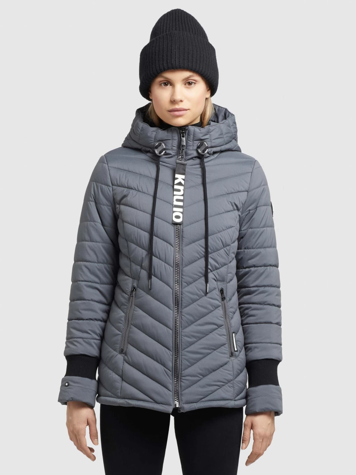 Khujo Winterjassen Winterjas Patt Dames Grijs 2 Khujo Winterjassen Winterjas Patt Dames Grijs - Afbeelding 2