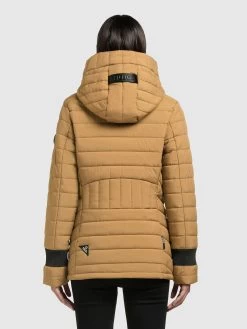 Khujo Winterjassen Winterjas Dames Camel -Mode kledingwinkel 908c5366126477f686228f83345e2b5e