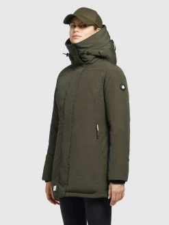Khujo Winterjassen Winterjas Kanda 2 Dames Olijfgroen -Mode kledingwinkel 90e5089a700e772480d4a55bba00b9a7