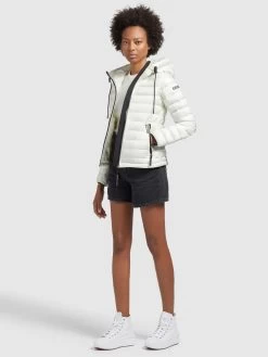 Khujo Tussenjassen Tussenjas Lovina Dames Wit -Mode kledingwinkel 91ee35668d66fb222868d1d3517d9195