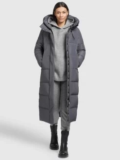 Khujo Wintermantels Wintermantel Soulani Dames Stone Grey -Mode kledingwinkel 93162f3bc5b3d598eb27ac9d2f2140b4