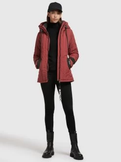 Khujo Winterjassen Winterjas Tweety Dames Roestrood -Mode kledingwinkel 9384eb1881d71703e8f111b601cbb8d6