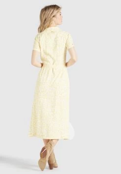 Khujo Goya - Blousejurk - Gelb-Weiß Geblümt -Mode kledingwinkel 940f2d1b8487423b82d6249f1e56844d