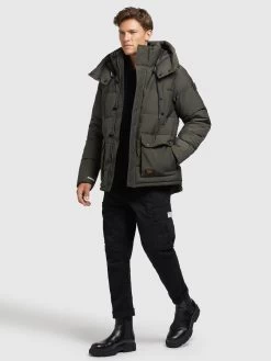 Khujo Winterjassen Winterjas Primero Heren Kaki -Mode kledingwinkel 9450915e5ae77dd065daf59f3327a707