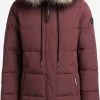 Khujo Wintermantels Wintermantel Cloren Dames Donkerrood