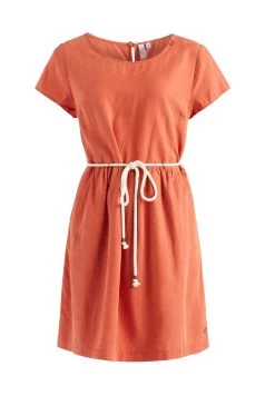 Khujo Asba - Jurk - Terrakotta -Mode kledingwinkel 9815996b53f74848ad40097cf3e3ca6e