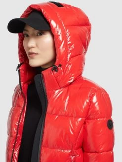 Khujo Winterjassen Winterjas Fala Dames Rood -Mode kledingwinkel 98639e24c3da9d7266cb3bcda7f229fc