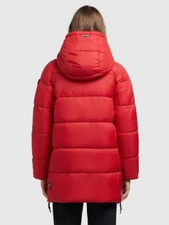 Khujo Winterjassen Winterjas Franee Dames Rood -Mode kledingwinkel 9a2000b0a6a0b9161646ce28fb47ca06