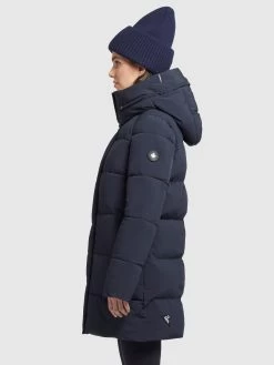 Khujo Korte Mantels Wintermantel Wente Dames Donkerblauw -Mode kledingwinkel 9a3a6bee640f0972ce95e9688bc031a6