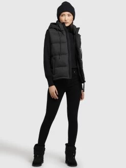 Khujo Bodywarmers Bodywarmer Eden Dames Zwart -Mode kledingwinkel 9babb3bb71c02a2024f7ad3bde333eaa