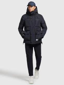 Khujo Winterjassen Winterjas Jedi Heren Donkerblauw -Mode kledingwinkel 9c80ee89eb6c684130d9766900f31cc2