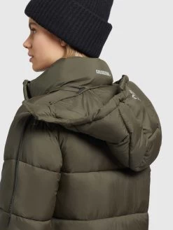 Khujo Wintermantels Wintermantel Julina Dames Kaki -Mode kledingwinkel 9ede68e07f08599f7dd7632ed1a19b56