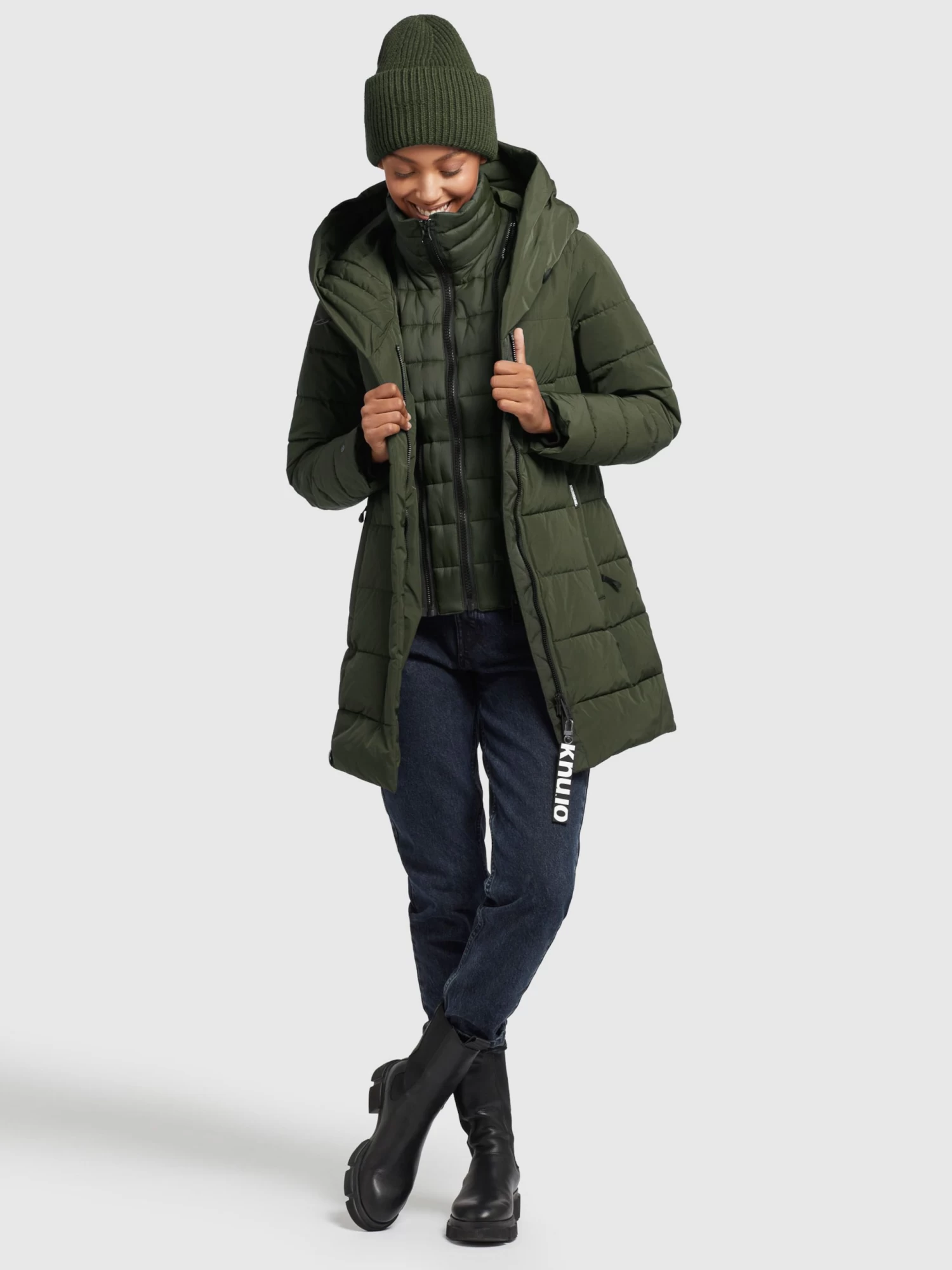 Khujo Korte Mantels Wintermantel Floyt Dames Olijfgroen 6 Khujo Korte Mantels Wintermantel Floyt Dames Olijfgroen - Afbeelding 6