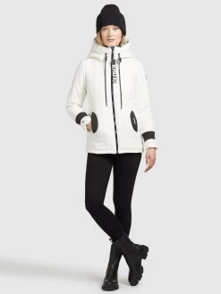 Khujo Winterjassen Winterjas Dames Wit -Mode kledingwinkel a1f5e631c8e85dde975797c73ea090da