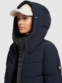 Khujo Winterjassen Winterjas Fames Dames Navy -Mode kledingwinkel a2289620f70ba0f58b240573b3ddf24e