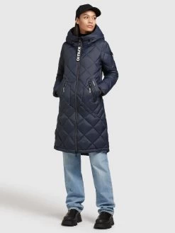 Khujo Tussenmantels Tussenmantel Zarita Dames Donkerblauw -Mode kledingwinkel a22abfa80c8043752940ac40268f44d7