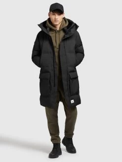 Khujo Wintermantels Winterjas Slow Heren Zwart -Mode kledingwinkel a25e0e6433eb848766d8d939f5fff8d8