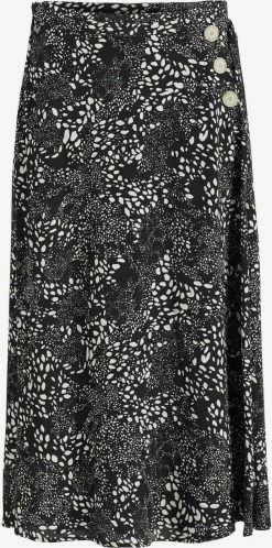 Khujo Maxi Rokken Rok Hepke Dames Zwart