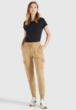 Khujo Sweatpants Tapered Cargobroek Staci Dames Beige -Mode kledingwinkel a5cf6182e600f197d0408842501d7e3c