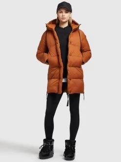 Khujo Winterjassen Winterjas Franee Dames Donkeroranje -Mode kledingwinkel a88afb4a2f9ceaed76bb1966f5193004
