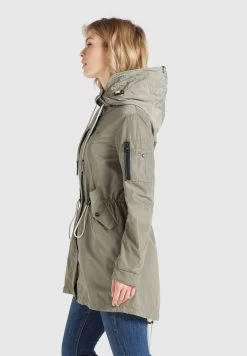 Khujo Parkas Tussenparka CATHARINA Dames Kaki -Mode kledingwinkel ac6c95b97726a3cfacb4c2a02a89cacf