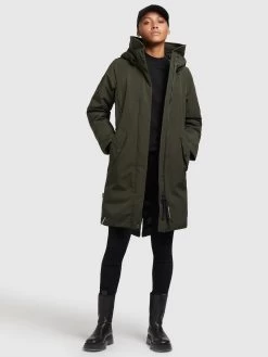 Khujo Wintermantels Wintermantel Charlyn 3 Dames Kaki -Mode kledingwinkel acfbcec0fa87441604932f30d3584966