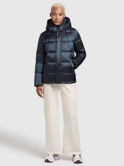 Khujo Winterjassen Winterjas Evona Dames Nachtblauw -Mode kledingwinkel acfddd87cc1cdc31e6fa849dd2f48cbb