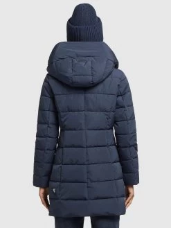 Khujo Korte Mantels Wintermantel Floyt Dames Donkerblauw -Mode kledingwinkel ad476aff2bdeb4ab320d7394fd3d6330