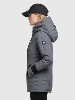Khujo Winterjassen Winterjas Tweety Dames Grijs -Mode kledingwinkel ad56caf482c42e96d8075b9572a44cc3