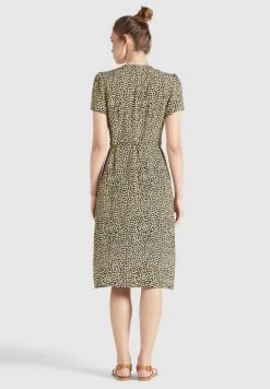 Khujo Blousejurken Blousejurk Porgy Dames Pasteelgeel / Zwart -Mode kledingwinkel aec4ea7eb9dbda9e28368dd4a8fb39c1