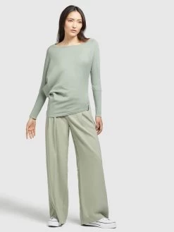 Khujo Fijngebreide Truien Trui Shea Dames Mintgroen -Mode kledingwinkel b0646e306f94df4b33cae1938a501345