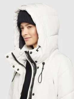 Khujo Wintermantels Wintermantel Elvita Dames Offwhite -Mode kledingwinkel b191c5ddcd3cf0594cbd83cde60ec873