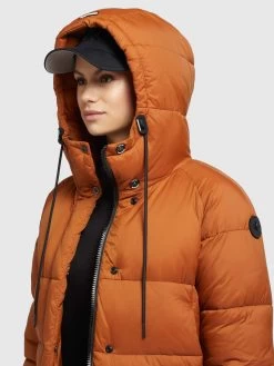 Khujo Winterjassen Winterjas Franee Dames Donkeroranje -Mode kledingwinkel b273a91543e505a7b5e4c2bceb52c625
