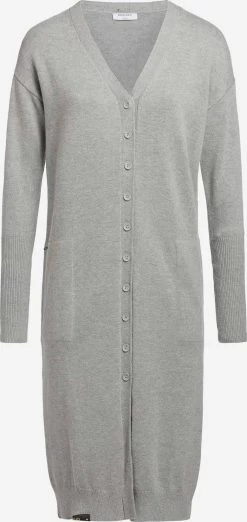 Khujo Vesten Gebreid Vest Elina Dames Grijs