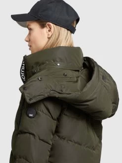 Khujo Wintermantels Wintermantel Huba Dames Donkergroen -Mode kledingwinkel b6b3201a63a93cafaeba05d56b966e9a