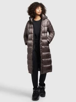 Khujo Wintermantels Wintermantel Julina Dames Taupe -Mode kledingwinkel b7a53bcbc1a3a87bef6af4f4a49330dc