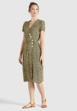 Khujo Blousejurken Blousejurk Porgy Dames Pasteelgeel / Zwart -Mode kledingwinkel b7d232081d1df21bd12acb2c75f57851