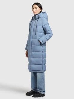 Khujo Wintermantels Wintermantel Julina Dames Lichtblauw -Mode kledingwinkel b87132c8438006167888792e50275165
