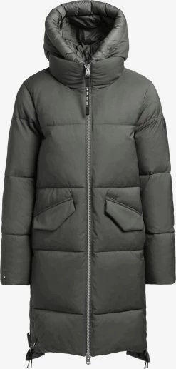 Khujo Wintermantels Wintermantel Aniva Dames Olijfgroen