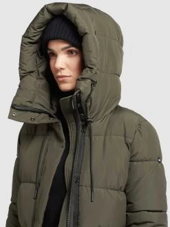 Khujo Winterjassen Winterjas Leviani Dames Donkergroen -Mode kledingwinkel baf97a47a82a45260687ef2098005fa4